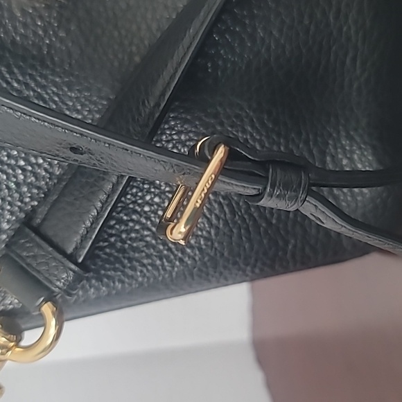 Coach Addie Bag Classic Pebbled Black Leather Turnlock Shoulder Crossbody C2814 - Picture 12 of 12